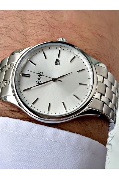 Romanson Special Design 5 Atm Waterproof Steel Cord Steel Case Men's Wristwatch
