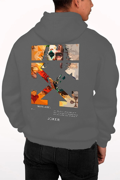 BOHEMGİYİM Μαύρο φούτερ με κουκούλα Joker Unisex