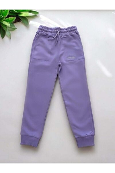 Zekids Pantaloni de trening din bumbac pentru fete - Talie elastică