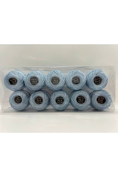ALMİŞ Almiş Perle Etamine-Cross Stitch Σετ 10 κλωστών (10 Gr-No:8) Μπλε - Τυρκουάζ αποχρώσεις