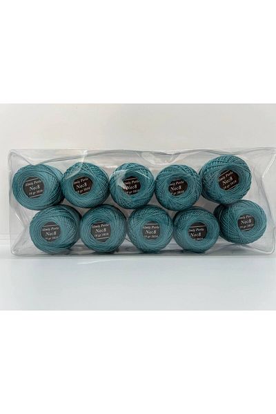ALMİŞ Almiş Perle Etamine-Cross Stitch Σετ 10 κλωστών (10 Gr-No:8) Μπλε - Τυρκουάζ αποχρώσεις