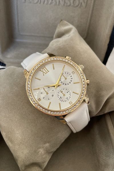 Leerybee Women's Leather Stone Quartz Wrist Watch Ns-2