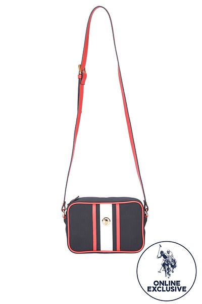 U.S. Polo Assn. Geantă de umăr pentru femei albastru-alb-roșu Us3033 Online Exclusive