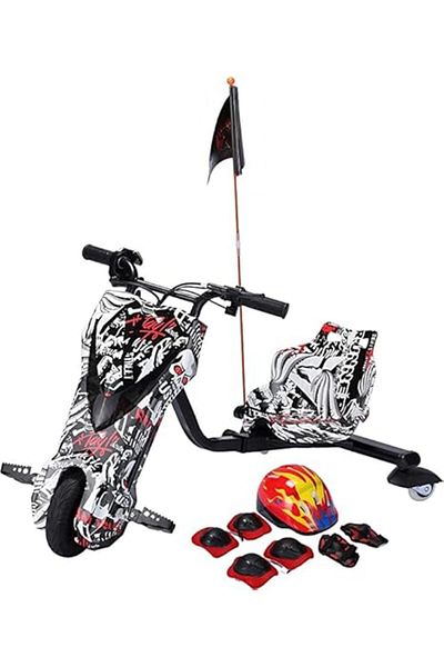 ALBADER Drifting Electric Scooter Large Size 36V Battery, Electric Drift Scooter With Helmet Pad Set