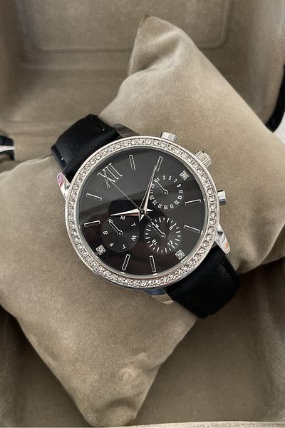 Leerybee Women's Leather Stone Quartz Wrist Watch Ns-2