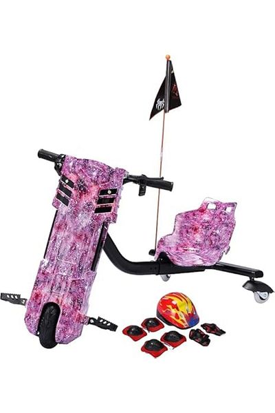 ALBADER Electric Drift Scooter Large Size 36V Battery, Drifting Electric Scooter With Helmet Pad Set