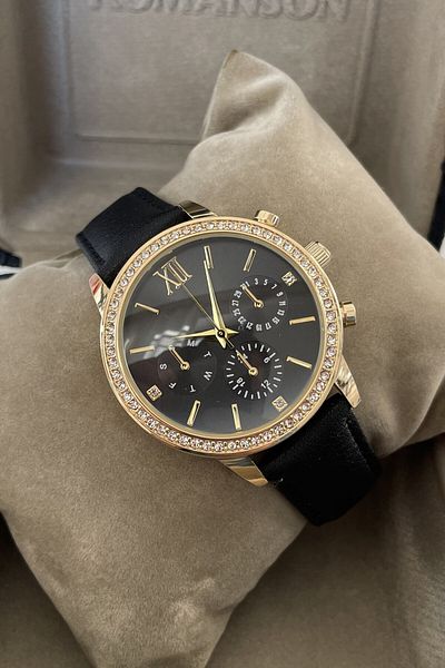 Leerybee Women's Leather Stone Quartz Wrist Watch Ns-2