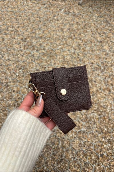 Yuka Atelier Velina Minimal Wallet with Keychain and Card Holder Detail