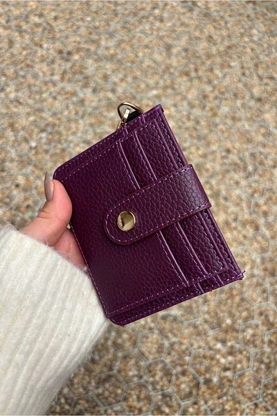 Yuka Atelier Минимален портфейл Velina с ключодържател и детайли за картодържател