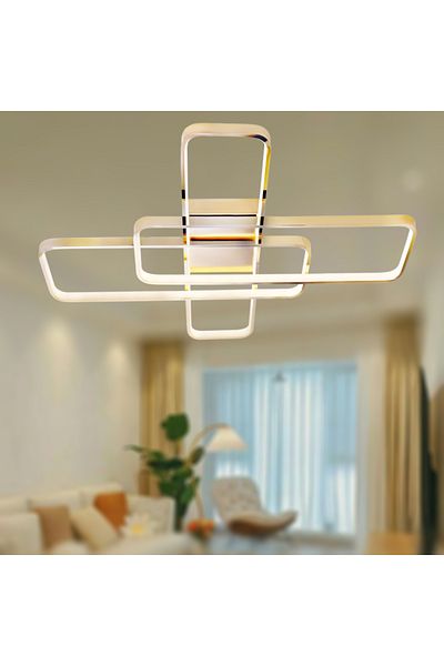 TT AYDINLATMA Tt040-Fsr French Yellow - Led Chandelier, Yellow Light, Plofonyer Finish
