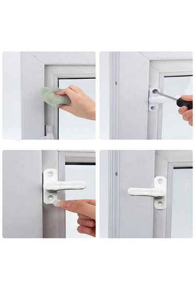 optana Baby and Child Safety - Pvc Door, Window, Safety and Latch Glass Lock