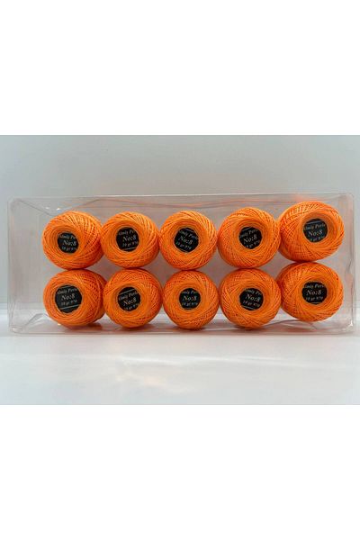 ALMİŞ Almiş Perle Etamine-Cross Stitch Σετ 10 κλωστών (10 Gr-No:8) Κίτρινο-Κόκκινο Αποχρώσεις