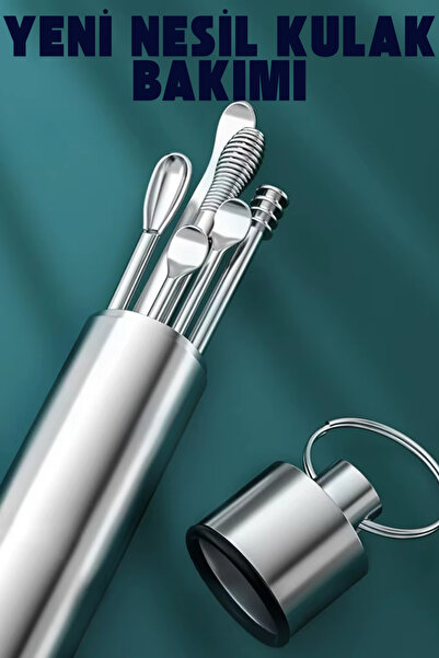 Uni zer 7 Parça Kulak Temizleme Seti Tüplü Anahtarlık Özellikli Yeni Nesil Ku...