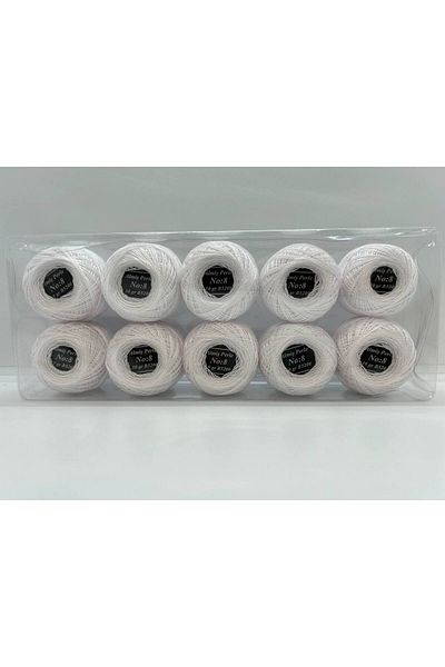 ALMİŞ Alış Perle Etamin-Cross Stitch 10-Piece Thread Set (10 Gr-No:8)