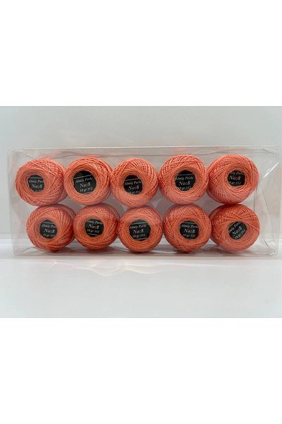 ALMİŞ Alış Perle Etamin-Cross Stitch 10'Lu Thread Set (10 Gr-No:8) Yellow-Red Shades