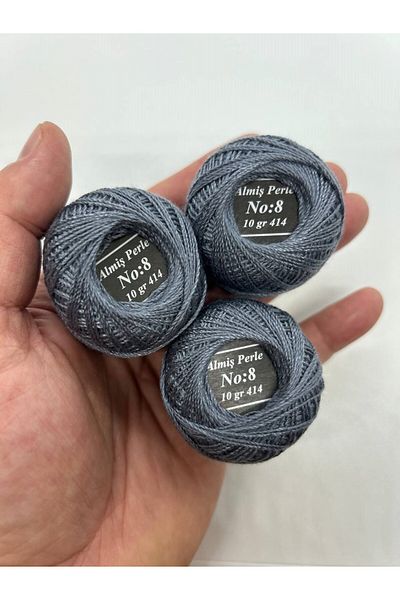ALMİŞ Σετ κλωστών Almiş Perle Etamine-Cross Stitch 10 τεμαχίων (10 Gr-No:8)