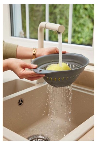 Happy Life Dark Gray Folding Strainer