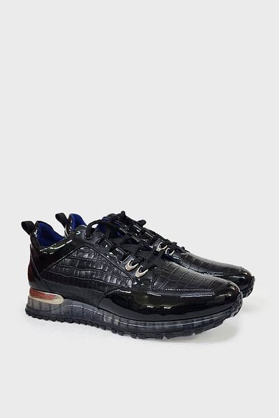 Fosco 9918 Black Patent Leather Men's Casual Shoes - Fosco