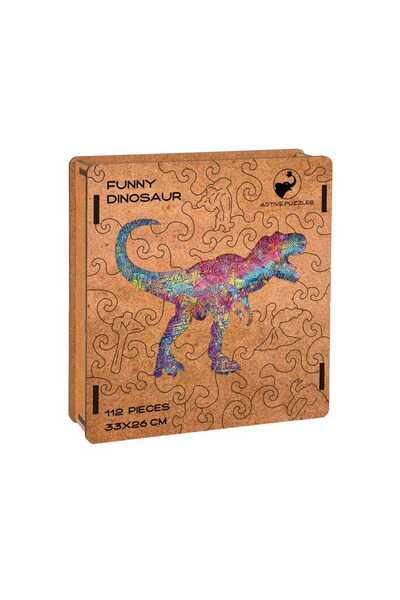 Active Puzzles Eğitici Ve Öğretici Ahşap Puzzle Dinazor Ahşap Yapboz 112 Parça