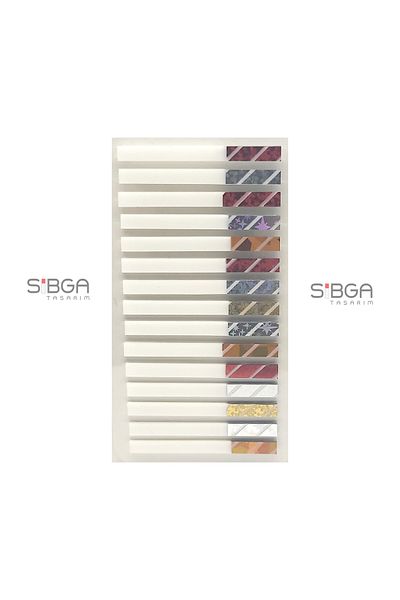 sibga tasarım Transparent Color Glitter Thin Stripe Postit - 225 Sheets Bookmark Sticker