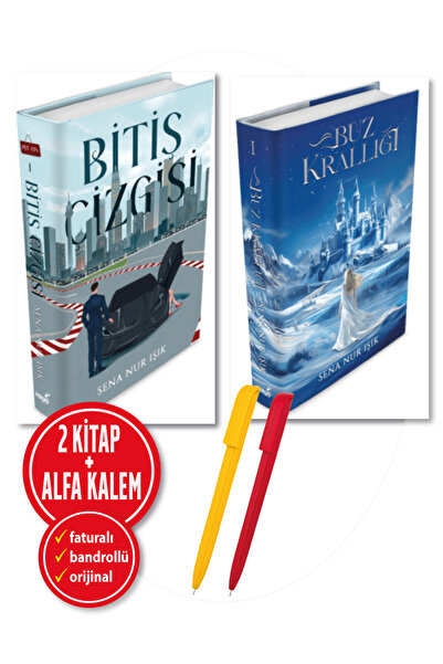 İndigo Kitap Alfa Kalem+(Bitiş Çizgisi+Buz Krallığı) CİLTLİ Sena Nur Işık 2 K...