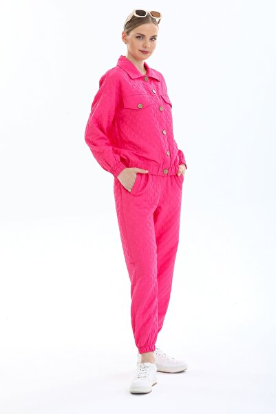 Reji Onion Shell Pattern Trousers with Elastic Legs