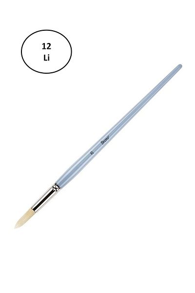 Brons White Bristle Long Handle Round Brush - 123 No 20, Set of 12 Oil Paints and Acrylics