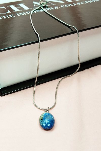 Royaleks Handmade Necklace with Sodalite Natural Stone Chain End: 1.5 cm Chain: 20 cm Boxed