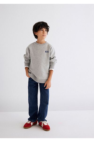 Mavi Logo Printed Gray Sweatshirt 6S10055-88468
