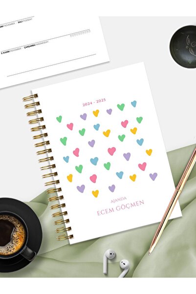 teknotrust İsme Özel 2024-2025 Akademik Ajanda, A5 Sert Kapaklı 16 Aylık 15x2...