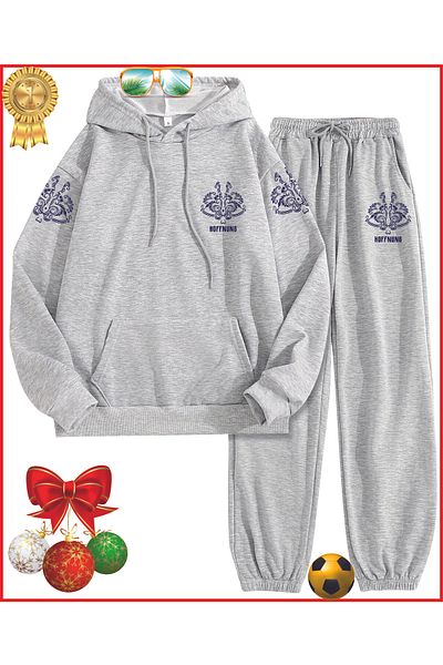 HOFFNUNG Full Hoodie Arabisc Hoffnung Printed Tracksuit Set