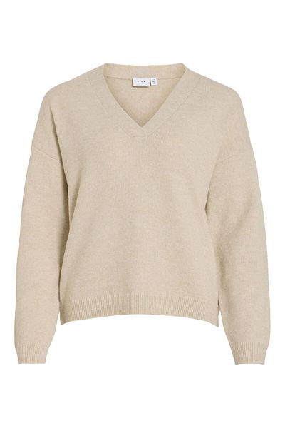 VILA Strickpullover V-Ausschnitt