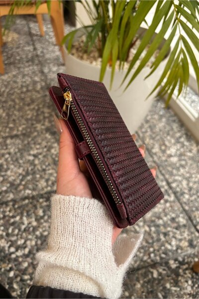 Yuka Atelier Peněženka z umělé kůže s texturovaným designem