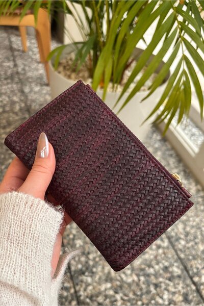 Yuka Atelier Peněženka z umělé kůže s texturovaným designem