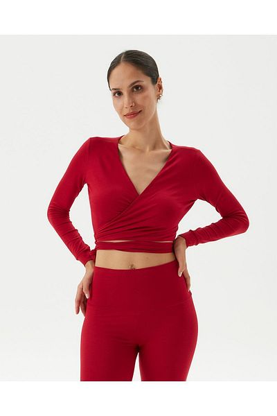 Ayma Active Bluză - Vișiniu - Crop