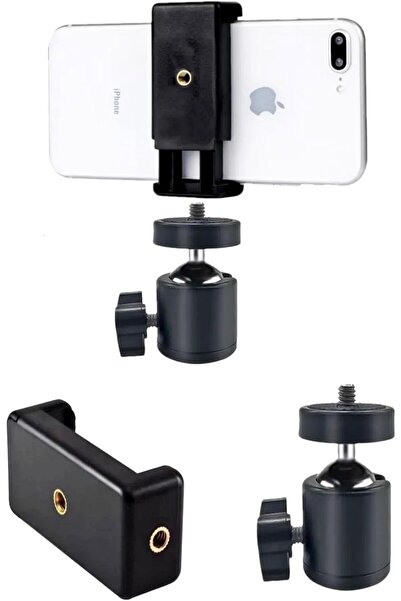Kyrotech Çift Girişli Telefon Tutuculu Tripod Slr Kamera İçin 360 Derece 1/4 ...