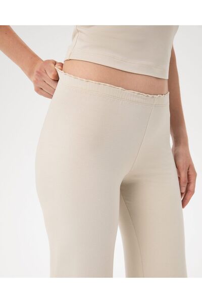 Ayma Active Women's Viscous Flare Pajamas - Long Cream Trousers