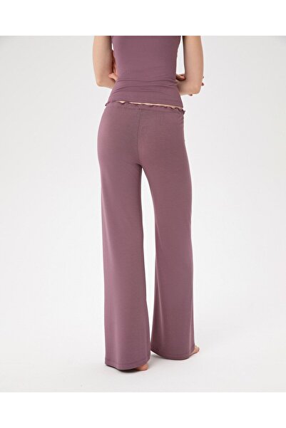 Ayma Active Lilac Women's Flare Ecovero Viscous Long Pajama Pants