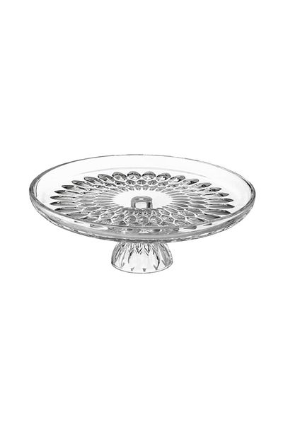 Dania Round glass serving plate with a stone base 31*11 cm