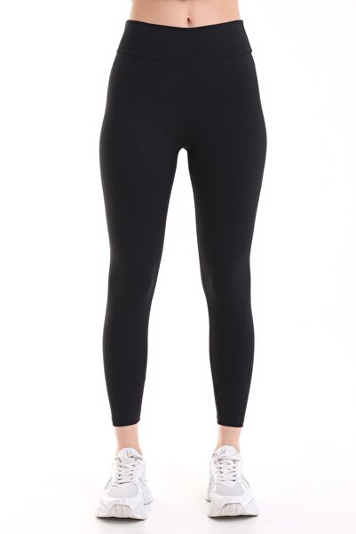 Genel Markalar Geniş Kemer Fitilli Tayt Siyah