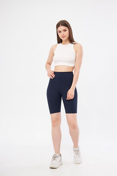leela Pantaloni scurți biker cu centură lată Tyat MARIN BLUE