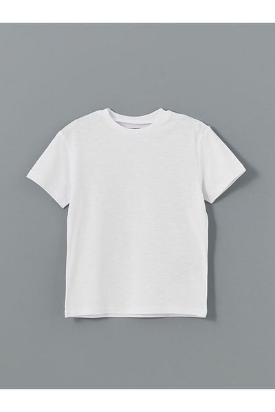 LC Waikiki Tricou de bază pentru băiat LCW Kids, alb, cu gâtul turn