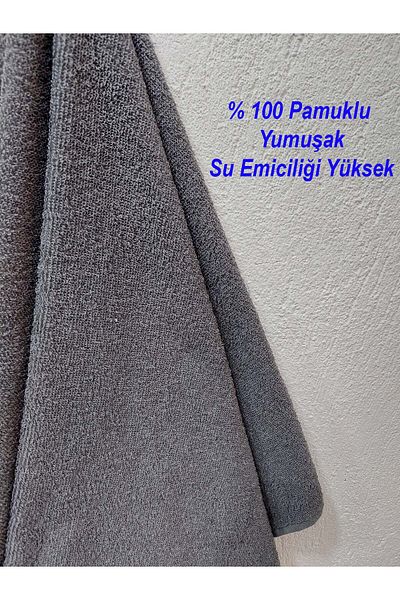 Mef Collection Gray Barber Hairdresser Towel - 50X90 Cm, Pack of 12