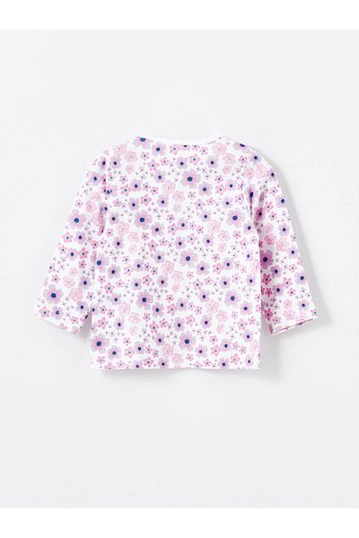 LC Waikiki Lcw Baby Crew Neck Floral Baby Girl Sleepwear Top
