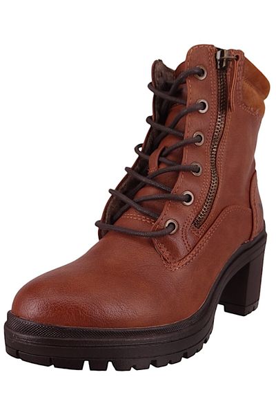 Mustang Damen Elegante Stiefelette 1409506 Braun 301 Kastanie Kunstleder
