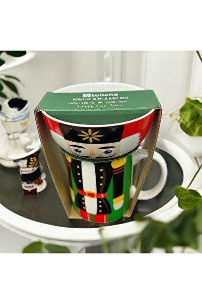 Tohana Happy New Year Porcelain Mug and Bowl Set | 320 ml Mug & 11 cm Bowl