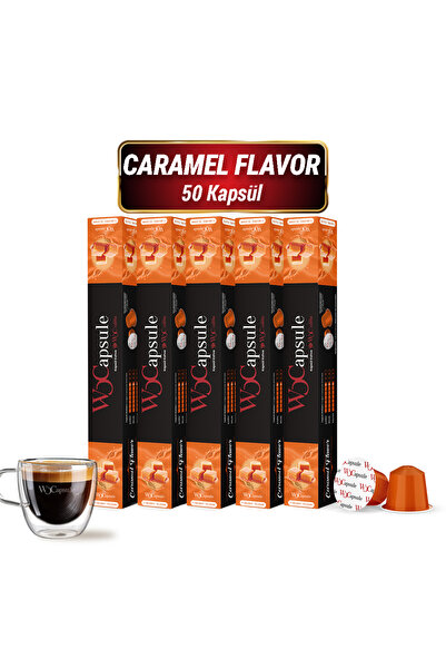 WOCapsule Caramel Nespresso Uyumlu Kapsül Kahve 50'li Avantaj Paketi