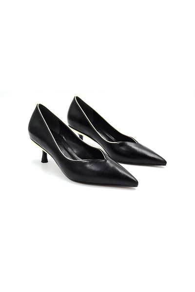 BEYAZ Stiletto de damă cu toc subțire negru Arcangelo