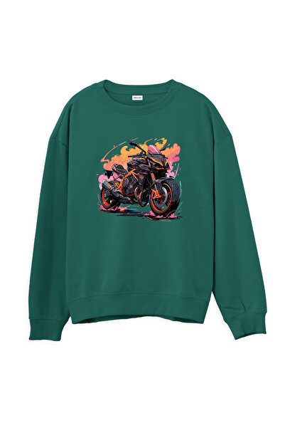 Orvia Life سويت شيرت أخضر عادي - عاري