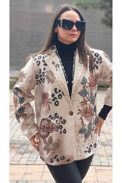 Park Moda ΙΤΑΛΙΚΟ ΠΑΛΤΟ ΜΕ ΣΧΕΔΙΟ ΛΟΥΛΟΥΔΙ